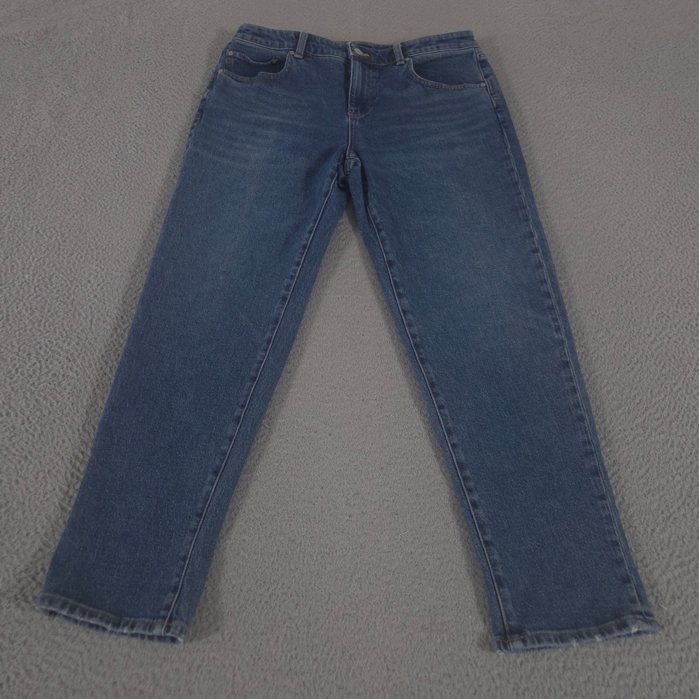 Talbots Jeans Womens 8 Blue Everyday Relaxed Straight Leg Cooper Wash Tencel Mix